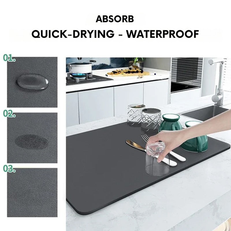 Drainage Mat: Quick Absorption and Clean Kitchen 