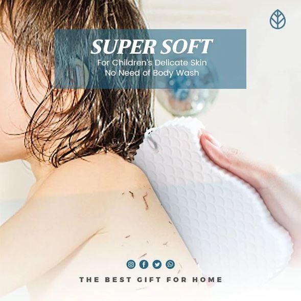 Super soft exfoliating bath sponge 