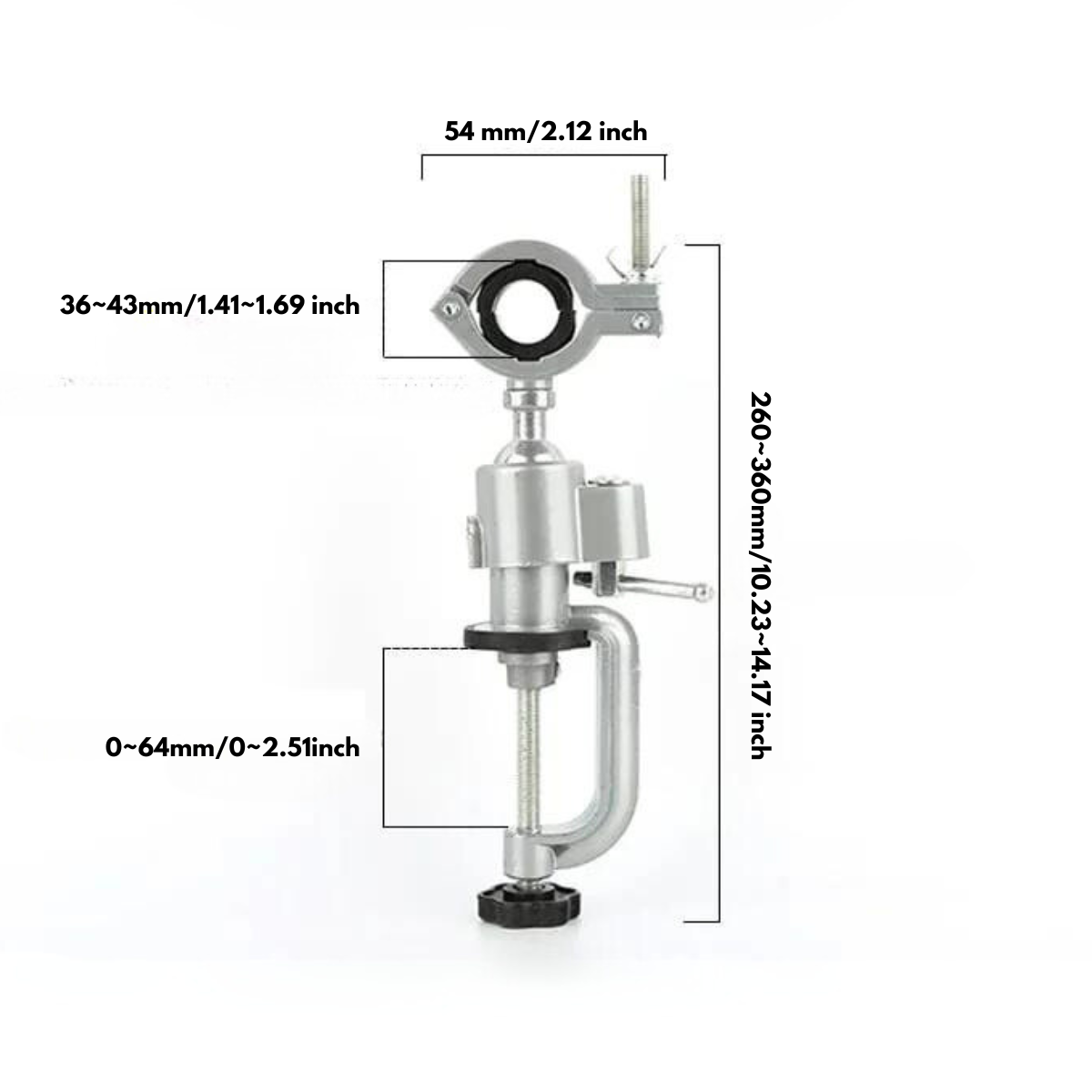 Palongo™ - Feste und drehbare Universalhalterung für elektrische Schleif- und Bohrmaschinen