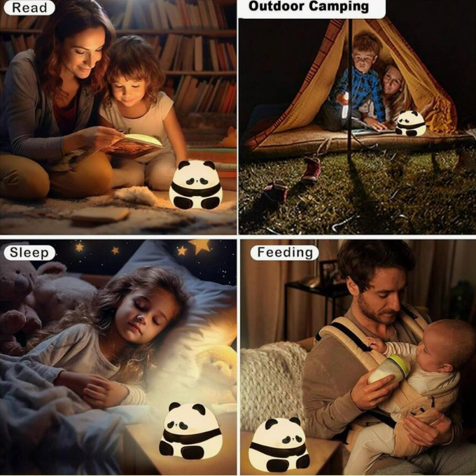 Luz nocturna Panda: Dulzura y Seguridad para Niños 